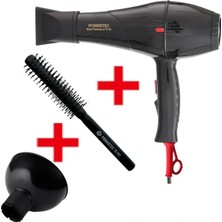 Powertec TR-701 Profesyonel Fön Makinesi + Vigo Difüzör Başlık + Profesyonel Fön Fırçası