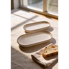 Kütahya Porselen Ottoman Elegance 2 Adet 21 cm Kayık Tabak Seti