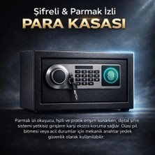 Dbpos Para Kasası Şifreli,parmak Izi,anahtarlı / 20 x 31 x 20 cm