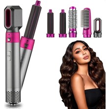 CoverZone SS51 | 5in1 Profesyonel Saç Şekillendirici Fırça 1000W Sıcak Hava Fön Makinesi | Otomatik Döner Bigudi, Iyonlu Kurutma, Düzleştirici ve Kıvırma Başlıklı Çok Fonksiyonlu Set