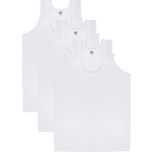 Erkekler İçin Seher Yıldızı 3'lü Beyaz Penye Atlet XL Nefes Alabilir ve Esnek Kumaş