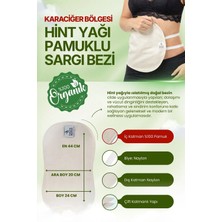 İlaçsız Market Sağ Kaburga Altı (Sağ Üst Karın) Hint Yağı Uygulama Bezi – %100 Pamuk & Sızdırmaz