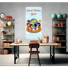Deko Gonya Çocuk Hakları Günü Fotoğraf Panosu Branda 100X200