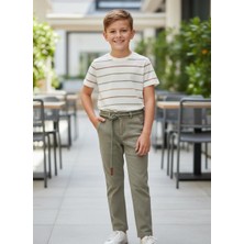 Ugly Duck 9-14 Yaş Arası Triko T-Shırt Pantolon Takım - Zeytin Yeşili