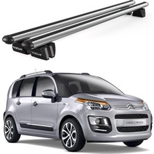 Today Auto Pençe Citroen C3 PICASSO(2012-2016) Uyumlu Gri Ara Atkı Port Bagaj Tavan Barı