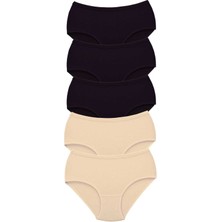 İlk El Grup Ieg™ 5 Adet Tutku Kadın Yüksek Bel Bato Kalın Lastik Külot S3