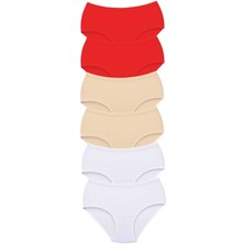 İlk El Grup Ieg™ 6 Adet Tutku Kadın Yüksek Bel Bato Kalın Lastik Külot S18