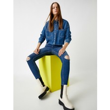 Koton Ekstra Yüksek Bel Skinny Yırtık Kot Pantolon - Taylor Jean