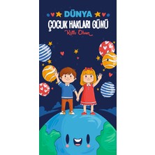 Deko Gonya Dünya Çocuk Hakları Günü Fotoğraf Panosu Branda 100X200