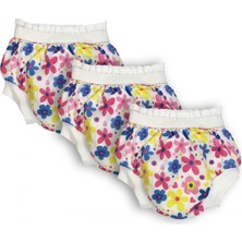 Sema Baby 3'lü Desenli Lüks Alıştırma Külodu  No.1 10-15 kg - Flowers