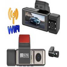 Kingline A3 Model 4K Gps ,wifi ve Gece Görüşlü 3 Kameralı Araç Kamerası