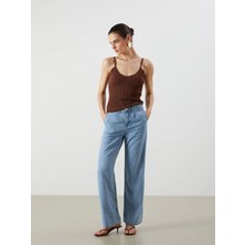 LC Waikiki Indigo Wideleg Kadın Jean Pantolon