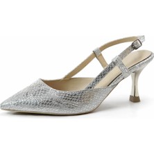 Beety 196.890 Siyah & Gümüş Topuklu Kadın Stiletto Ayakkabı
