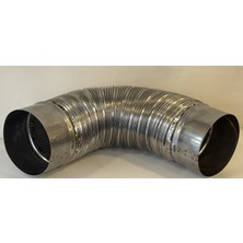 Renuzu Pelet Soba Dirseği Ölçü 10,5cm Yarı  Esnek Paslanmaz Krom 304 Kalite