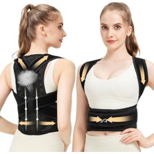 BOS Kadın Erkek Balenli Dik Duruş Korsesi – Ortopedik Sırt Omuz Bel Destekli, Kambur & Kifoz Önleyici Postür Korse