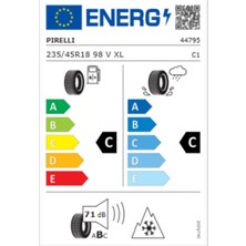 Pirelli Powergy Winter 235/45R18 98V Xl M+S 3pmsf Otomobil Kış Lastiği (Üretim Yılı: 2024)