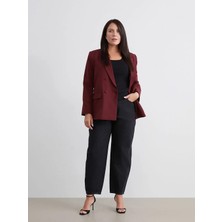 LC Waikiki Siyah Büyük Beden Mom Fit Kadın Jean Pantolon