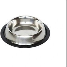 K-Yonlineticaret Paslanmaz Çelik Metal Mama Kabı 34 Cm.