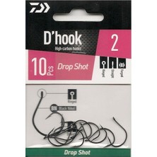 Daiwa Drop Shot Iğne Black Nikel No:2 10 Adet