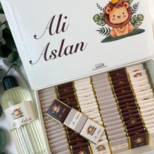 Muito Isme Özel Erkek Bebek Hediyelik Sütlü Madlen -Elite Seri-Aslan
