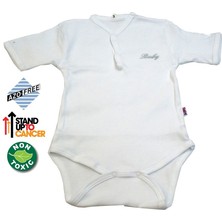 Sema Baby Yarım Kol Kaşkorse Badi (Body) - Beyaz  12-18 Ay