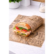 Bev Kitchen 100 Adet Karışık Vintage Desenli Sunum Kağıdı Yağlı Kağıt | Sandviç Kağıdı 35*25 cm