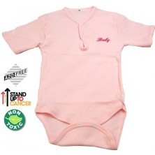 Sema Baby Yarım Kol Kaşkorse Badi (Body) - Pembe  6-12 Ay