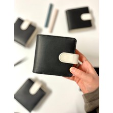 Kağıt Gemi Mini Boy Siyah Beyaz Mıknatıslı Pu Deri Kapaklı 80 Yaprak Sürdürülebilir Ajanda/planner/binder Defter(Çizgisiz, Değiştirilebilir Sayfa)