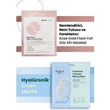Dermal Hiyalüronik Asit İçerikli Şeffaflaşan Eriyen Maske 34 gr ve Rose Gold Göz Altı Maskesi 4 gr Seti