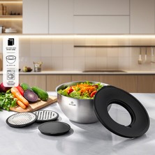 Emsan Demre 3 in 1 Siyah Çok Amaçlı Karıştırma ve Saklama Kabı