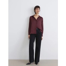 LC Waikiki Siyah Taş Detaylı Wideleg Kadın Jean Pantolon