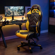 Gamer x Serisi Oyuncu Koltuğu Sarı Deri