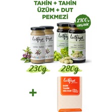 Lutfiye Organik 4’lü Tahin Pekmez Seti – 2 Tahin, Dut ve Üzüm Pekmezi (2 x 280G + 2 x 230G)