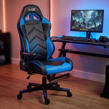 Gamer x Serisi Oyuncu Koltuğu Mavi Deri