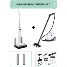 Pirantech M-210 Şarjlı Islak & Kuru Zemin Temizleyici & CB-107C Çok Fonksiyonlu Buharlı Temizlik Makinası