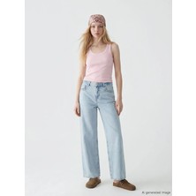 LC Waikiki Mavi Wideleg Kadın Jean Pantolon