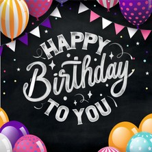 Deko Gonya Happy Birthday - Doğum Günü Temalıfotoğraf Panosu Branda 100X100