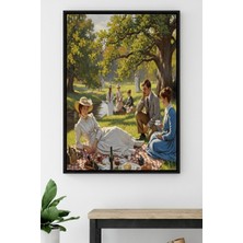 Safir Design Klasik Sanat Esintili Doğa ve Sosyal Yaşam Çerçeveli Tablo