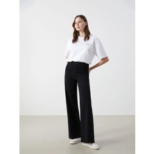 LC Waikiki Siyah Wideleg Kadın Jean Pantolon