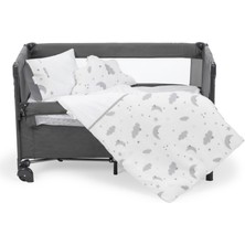 Sema Baby 6 Parça Lüks Park Yatak Bebek Uyku Seti - Moon %100 Pamuklu Yumuşak Kumaş ile