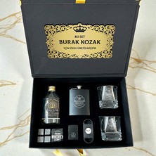 Hediyemen Premium Hediyelik Kişisel Viski Bardağı ve Matara Seti