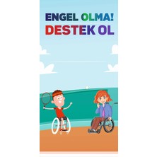 Deko Gonya Engel Olma Destek Ol Fotoğraf Panosu Branda 100X200