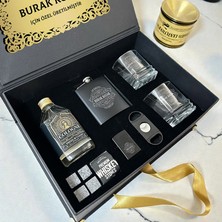 Hediyemen Kişiye Özel Premium Siyah Kutu Viski Bardağı Seti