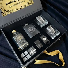 Hediyemen Exclusive Premium Kutuda Isme Özel Viski Bardağı & Matara