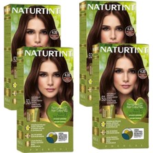 Naturtint 4.35 Yoğun Capuchino Doğal Saç Boyası 170ML 4'lü Set
