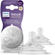 Philips Avent Natural Response 2'li Biberon Emziği, 4 Numara, 3 Ay+