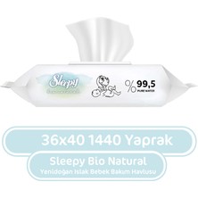 Sleepy Bio Natural Yenidoğan Islak Mendil 40X36 1440 Yaprak
