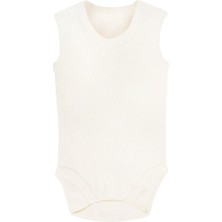 Sema Baby Jakarlı Askılı Badi (Body) - Beyaz 12-18 Ay