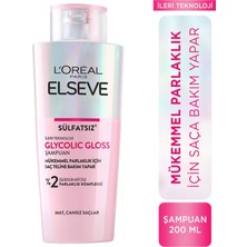 L'oreal Paris Elseve Glycolic Gloss Mükemmel Parlaklık Için Bakım Yapan Şampuan 200 ml