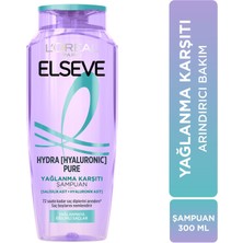 L'oreal Paris Elseve Hydra [hyaluronic] Pure Salisilik Asit Içeren Yağlanma Karşıtı Arındırıcı Şampuan 300 ml